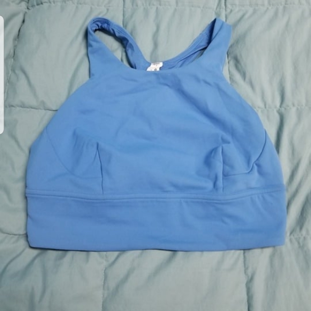 Womens Sky Blue LULULEMON Athletic Workout Sports Bra Size 8
